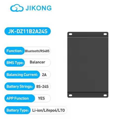 JIKONG JK-DZ11B2A24S Active Balancer Bluetooth RS485 8S 16S 20S 24S Li-ion LiFeP04 LT0 Battery 2A Ef
