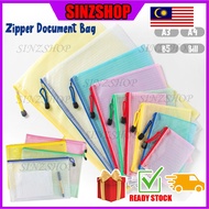 [READY STOCK] Zipper Pouch Zip File Bag Document Folder SIZE - A3 A4 B4 B5 & Bill