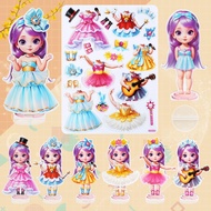 Magnetic Dress Up Dolls,Paper Dolls for Girls Ages 4-10,DIY Princess Magnetic Dress-Up Doll Pretend 