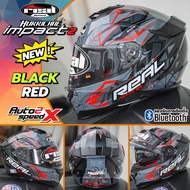 หมวกกันน็อค REAL HURRICANE IMPACT 2 / RACE X แว่น2ชั้น ลายใหม่ 2025