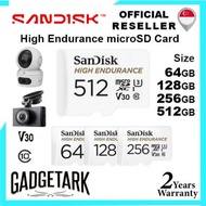 [SG] SanDisk High Endurance 64GB | 128GB | 256GB I 512GB Video microSDXC for CCTV Dash cam IP camera