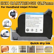 12.7mm Handheld Inkjet Printer Ink Cartridge 2588 Solvent Fast Drying Ink Unencrypted Inkjet Printer