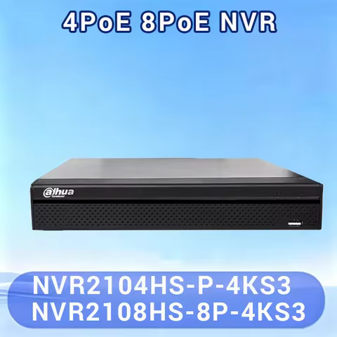 Dahua 4/8 CH 1HDD Poe nvr Smart AI Network Video Recorder For IP Camera monitor CCTV System NVR2108H