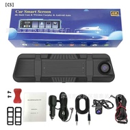 9.66นิ้วเต็มหน้าจอ Carplay เครื่องบันทึกการขับขี่กระจกมองหลังสตรีมมิ่ง WIFI ก่อนและหลังการบันทึกคู่