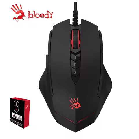 A4TECH Bloody V8M A Gaming Mouse 8 Buttons X’Glide Metal Armor P3104 Optical Engine 3200 CPI 1000 Hz