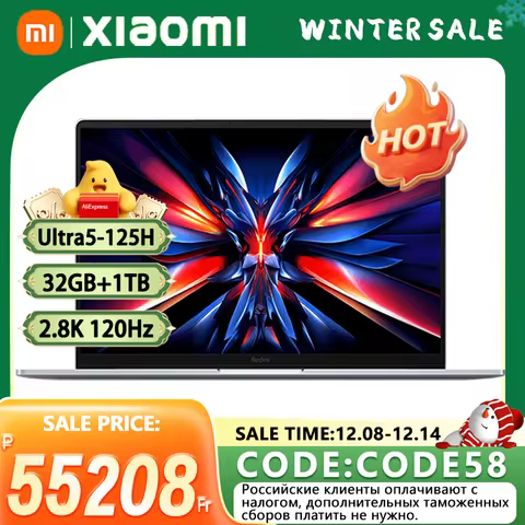 【Super Sale】Xiaomi Redmi Book Pro 14 2024 Ultra5-125H/Ultra7- 155H 32G 1T 2.8K 120Hz Screen JYU4597C
