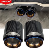 genuine SUMSOO Burnt Blue Pipe Black Carbon Fiber Exhaust Muffler Tip Fit for MINI Cooper S F54/F55/