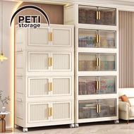 Peti 39-80cm Plastic Folding Storage Cabinet Organizer Foldable Storage Box For Clothes Toys