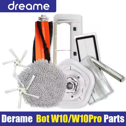 Dreame Bot W10 / W10 Pro Accessories Robot Vacuum Cleaner HEPA Filter Main Side Brush Mop Cloth Pad 