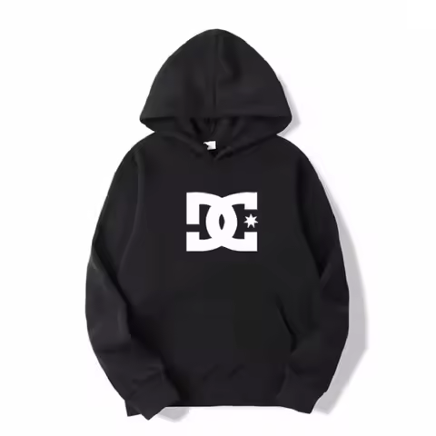 DC Letter Men's Hoodie Men's and Women's Fashion Simple Long Sleeve Sweatshirt Autumn and Winter Str