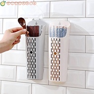 AELEGANT Chopstick Cage, Plastic with Lid Chopstick Basket, Drainage Wall-mounted Chopstick Rack Kitchen