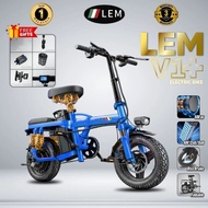 ★LEM★ BASIKAL ELEKTRIK NEW FOLDABLE EBIKE V1+ ELECTRIC BICYCLE WITH PORTABLE BATTERY