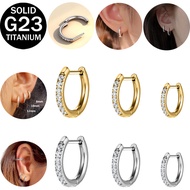 1 PC G23 Titanium Earring Piercing 18G Piercing Earring Crystal Septum Ring Piercing 8/10/12mm Helix