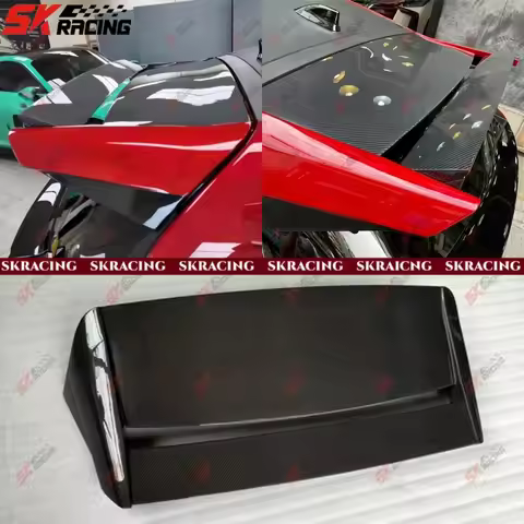 Carbon Fiber/Glossy Black FRP Rear Roof Spoiler Wing Fits Toyota GR Yaris 21-25