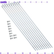 WATTLE 10 Set Bike Spokes, 13G ,2.2mm Diameter Sliver Cycling Spokes, Durable Carbon Steel with Acce