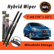 Hybrid Wiper Mitsubishi Attrage 14"+22" (1set)