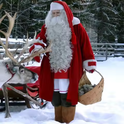 Lapland Chrismas Santa Claus Costume Professional Santa Costume Finland Christmas Clause Suits Adult