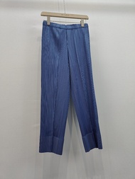 7582 One Size (45-75kg) Pleated Summer Versatile Slimming Cropped Skinny Pure Color Comfort Slim Str