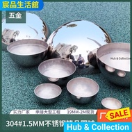 Discount 304 Stainless Steel Semicircle Ball Sealing Head 1.5mm Thick Mirror Metal Hemisphere Hollow