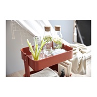 MERAH Ikea RASKOG Trolley Trolley, Strong And Easy To Adjust, Red Brown