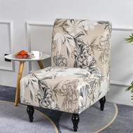 ✈Floral Pattern Armless Chair Cover Nordic Single Sofa Slipcover Stretch Accent Chairs Seat Cove oP