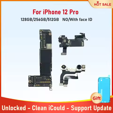 Free iCloud Mainboard for iPhone 12 Pro Placa Base Motherboard With Face ID 128g 256g 512g Unlocked 