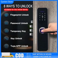 Smart Tuya Biometric Fingerprint Door Lock With Doorbell Digital Door Lock Safety Anti-theft Lock