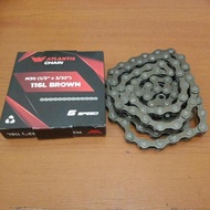 Atlantis M30 Bicycle Chain (X 3/32) 116L Brown, 6-7 Speed Atlantis Bicycle Chain Chain 6-7 Speed 116