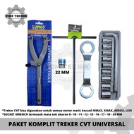 MATA COMPLETE CVT Treker PACKAGE + 39x41 MM Key + 8 MM T Key + 10 Pcs Socket Wrench Set 8-24 MM + 22