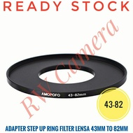 43-82 Step Up Filter Ring 43 to 82 43mm to 77mm Camera Lens Filter Adapter 43 43mm to 82 82mm