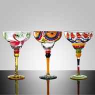 【Expert Recommended】 Colored Margaret Glass Crystal Glass Hand-Painted Glass Alicia Home Goblet