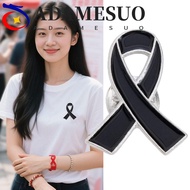 ADAMESUO Black Ribbon Pin, Melanoma Cancer Skin Cancer Funeral Ribbon Badge Brooch, Sweet Lapel Pin 