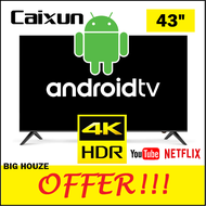 [NETFLIX] Caixun 43 inch Android 10 Smart TV LE-43F2G Google Television with Wifi Youtube Bluetooth Chromecast MITV 4K UHD HDR (Malaysia English Version)