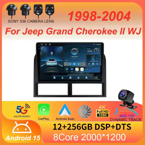 Car Radio Android 15 For Jeep Grand Cherokee II WJ 1998 - 2004 Multimedia Video Player Navigation st