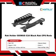 OXIMUS C24 Black Holder Rack CPU Wheel Rack