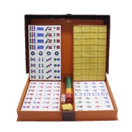 7分家用水晶麻雀麻將 | 連收納盒風莊骰 - 金色