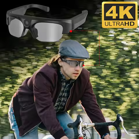 2K HD Action Camera Glasses Video Recording Sport Sunglasses with Bluetooth Speakers Call Smart Glas