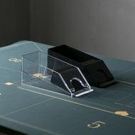 Transparent Card Dealer1-4Texas Hold'em Black Jack Poker Chips Accessories for Card Room Use with Sh