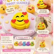 GANTUNGAN 3D fidget clicker keychain - Emoji | Fidget clicker | Clicker Keyboard | Clicker Keychain 
