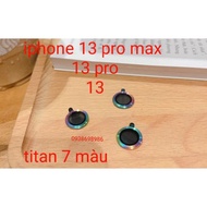 Set of 3 titanium camera stickers 13 pro max 13 pro 13 mini 7 rainbow colors