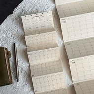 2026奏折风琴折页M5活页本替芯纸内页可拆卸年历日程计划打卡本2026 Organ Folding M5 Loose-leaferjrtv