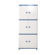 [特價]【Yeya也雅】58面寬時尚簡約風雙開門三層收納櫃/衣櫃-DIY藍白