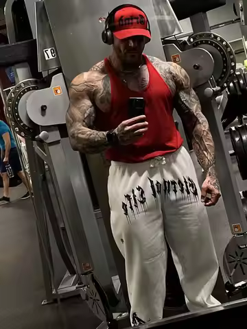 2025 New Spring Men's Sweatpants Europe and The United States Long Sports Leisure Fitness Training P