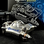 SPECIAL PRICE -CARDINALS RACING GP4 RACING SPEC, 4 PORT 30MM COOL FINS BRAKE CALIPER (TITANIUM CHROM