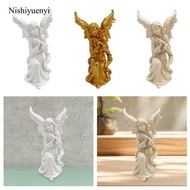 [Nishiyuenyi] Angel Figurine Angel Statue Collection Resin Figurine Collectible Figurine for Bookshe