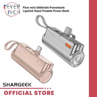 Shargeek Flow mini 5000mAh Powerbank Lipstick Sized Portable Power Bank with Built-in Cable and interchangable Connector