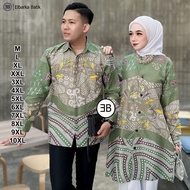 KATUN KEMEJA Batik Couple Tops for Men and Women Jumbo - Long Sleeve Shirts - Shanghai Nursing Tunic