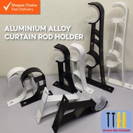Curtain Rod Bracket - Aluminum Alloy Holder for 2.2-2.8cm Rods, Durable Support