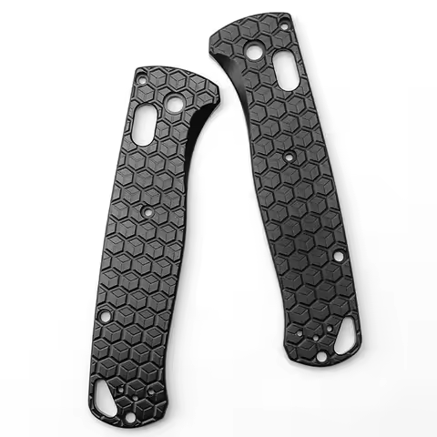 New Hexagonal Pattern Aluminium Alloy Knife Scale Grip Patches for Genuine Benchmade Bugout 535 Hand