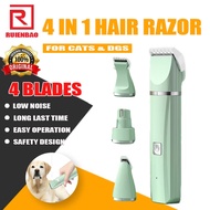 Pet Nail & Hair Trimmer 4-in-1 , Clippers, File, Wireless Shaver for Dogs & Cats ,Cat Brush For Fur 